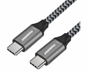 PREMIUMCORD Kabel USB-C M/M, 100W 20V/5A 480Mbps bavlněný...