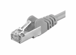 Premiumcord Patch kabel CAT 6a S-FTP,RJ45-RJ45,LSOH, AWG 26/7 7m šedá