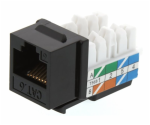 XtendLan Keystone jack RJ45, narážecí, CAT 6, UTP, černý