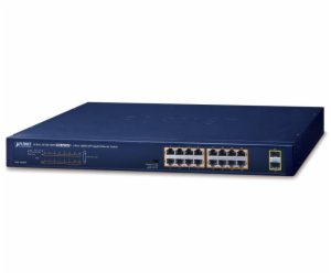 Planet GSW-1820HP PoE switch, 16x1Gb + 2x SFP 1Gb, PoE 80...