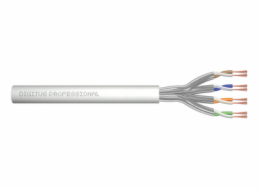 DIGITUS Kabel CAT 6A U-FTP, surová délka 305 m, papírová krabička, AWG 27/7, LSZH, simplex, barva šedá