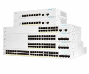 Cisco switch CBS220-24P-4X (24xGbE,4xSFP+,24xPoE+,195W)