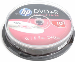 1/2 HP DVD+R 8,5GB 8x, cakebox, 10ks (DRE00060-3) DVD+R H...