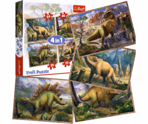 Puzzle 4v1 Zajímaví dinosauři