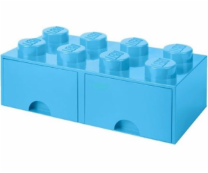 Room Copenhagen LEGO Brick Drawer 8 světle modrá, úložný box