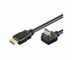 Kabel HDMI High Speed+Ethernet zlacený zahnutý konektor 9...