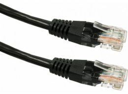 Patchcord Cat.6 RJ45 UTP 5m, černý