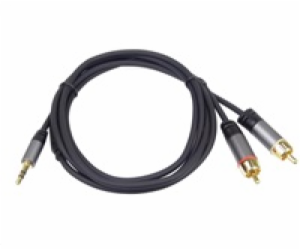 PREMIUMCORD kabel, Jack 3.5mm-2xCINCH M/M 1,5m