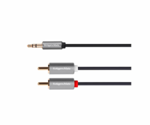 Kabel KRUGER & MATZ JACK 3.5 stereo/2xCINCH 5m KM1217 Basic