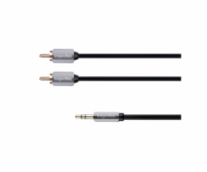 Kabel KRUGER & MATZ JACK 3.5 stereo/2xCINCH 1m KM0309