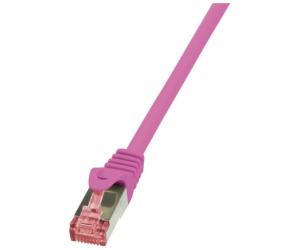 LogiLink Patchcord CAT6, S/FTP, PIMF, 0,25 m, růžový (CQ2...