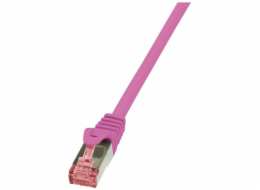 LogiLink Patchcord CAT6, S/FTP, PIMF, 0,25 m, růžový (CQ2019S)