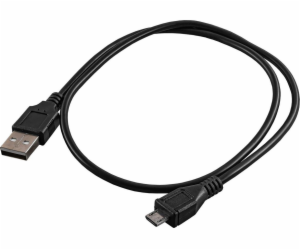 Akyga kabel USB A/Micro-B 0.6m/černá