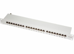 LOGILINK NP0060 LOGILINK- Patch Panel 19 Cat.6A 24-portový, stíněný STP, šedý