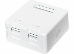 LOGILINK NK4032 LOGILINK - Keystone Surface Mounted Box 2 port UTP, bílý