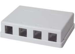 LOGILINK NK4034 LOGILINK - Keystone Surface Mount Box 4 port UTP, bílý, prázdný