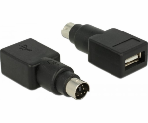 Delock USB adaptér 65898 USB - PS/2 černý (65898)