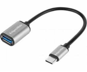 Kruger&Matz USB-C – USB adaptér stříbrný (KM1246)