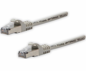 FTP patchcord, Cat.5e, RJ45 M-5m, chráněný, šedý, čistá m...