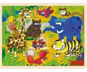 Dřevěné puzzle Džungle 35 prvků TOP BRIGHT