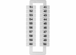 EM GROUP Označovač pro svorkovnice 2,5-70mm2 / 41-60 / bílá 20ks. (43192)