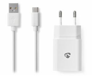 NEDIS síťová nabíječka/ USB-C/ 2.4 A/ 5.0 VDC/ bílá/ kabe...