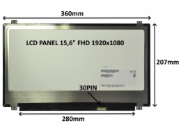 SIL LCD PANEL 15,6" FHD 1920x1080 30PIN MATNÝ IPS / ÚCHYTY NAHOŘE A DOLE 77049210 LCD PANEL 15,6" FHD 1920x1080 30PIN MATNÝ IPS / ÚCHYTY NAHOŘE A DOLE