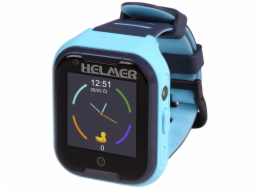 HELMER dětské hodinky LK 709 s GPS lokátorem/ dot. display/ 4G/ IP67/ nano SIM/ videohovor/ foto/ Android a iOS/ modré