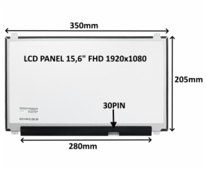 SIL LCD PANEL 15,6" FHD 1920x1080 30PIN MATNÝ IPS / ÚCHYT...