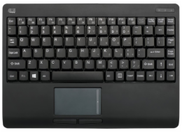 Adesso WKB-4110UB/ bezdrátová klávesnice 2,4GHz/ mini/ touchpad/ USB/ černá/ US layout