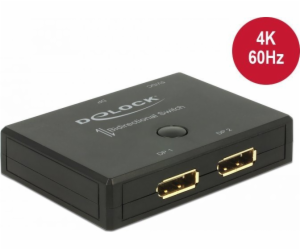 DeLOCK DisplayPort 2 - 1 přepínač obousměrný 4K 60 Hz, Di...