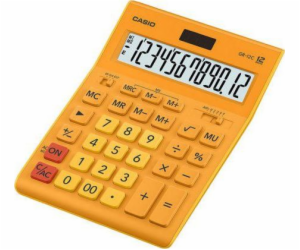 CASIO CALCULATOR GR-12C-RG OFFICE ORANGE 12-DIGIT DISPLAY