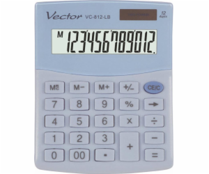 VECTOR OFFICE CALCULATOR KAV VC-812 LB LIGHT BLUE