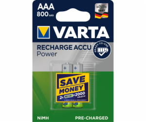 10x2 Varta Rechargeble Accu NiMH 800 mAh Micro VPE Innenk.