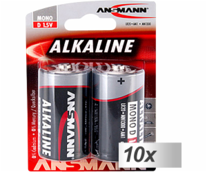 10x2 Ansmann Alkaline Mono D LR 20 red-Line         1514-...