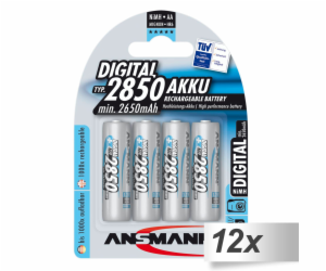 12x4 Ansmann NiMH Akku 2850 Mignon AA 2650 mAh DIGITAL