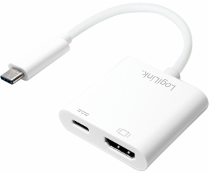 LogiLink USB-C – adaptér HDMI + USB-C bílý (DisplUA0257)