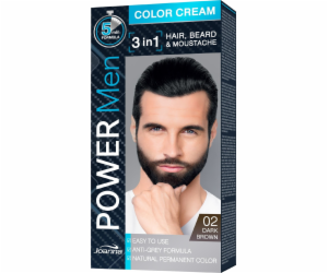 Joanna Power Men Color Krémová barva 3v1 č. 02 Tmavě hnědá