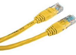 Patchcord, UTP, Cat.6, nestíněný, 0,5m, žlutý