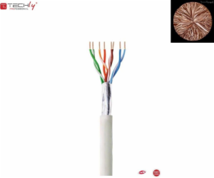 Techly TechlyPro Instalační kabel F/UTP Cat6 4x2 pramenný...