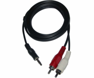 Jack kabel 3,5mm - RCA (Cinch) x2 1,5m černý