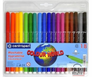 Centropen Flamaster 18szt. Colour World (7550/18/TP-10)