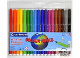 Centropen Flamaster 18szt. Colour World (7550/18/TP-10)