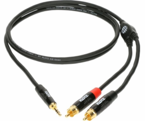 Kabel Klotz Jack 3,5mm - RCA (Cinch) x2 0,9m černý