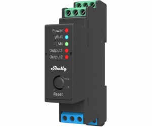 Shelly Pro 2 DIN Rail 2-channel Relay, WiFi/LAN