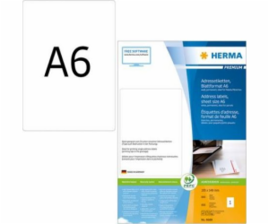 Herma Adresní štítky PREMIUM A6, 105 x 148 mm, bílé, trva...