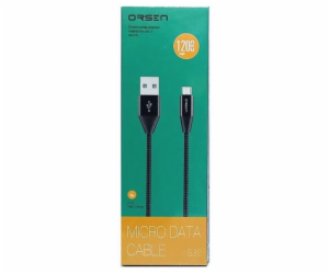 Orsen S32 Micro Data Cable 2.1A 1.2m black