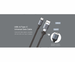 Orsen S8 2-IN-1 USB and Type-C 5A 1.5m black