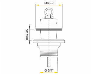 Výpusť umyvadla 5/4x63mm A32 plast
