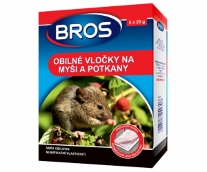 Návnada na hlodavce obilné vločky 5x20 g BROS